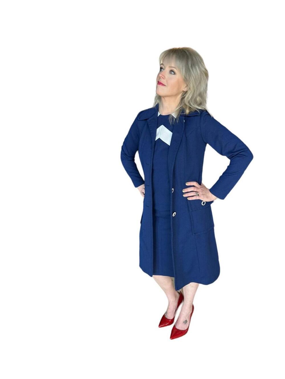 Montgomery Ward Navy Blue Outfit Dress Jacket